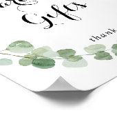 Eukalyptus - Zeichen der modernen Kalligrafie Poster (Ecke)