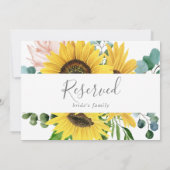 Eukalyptus-Zeichen für rustikale Sonnenblumen (Rückseite)