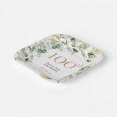Eukalyptus zum 100. Geburtstag Pappteller (Gewinkelt)
