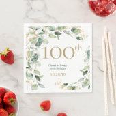 Eukalyptus zum 100. Geburtstag Serviette (Beispiel)