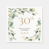 Eukalyptus zum 30. Geburtstag Serviette (Vorderseite)