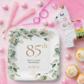 Eukalyptus zum 85. Geburtstag Pappteller (Party)