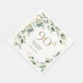 Eukalyptus zum 90. Geburtstag Serviette (Ecke)