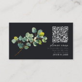 Eukalyptus-Zweig, dunkle Hochzeitsrampe Begleitkarte (Vorderseite)