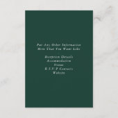 Eukalyptus-Zweig Hochzeit der Details Begleitkarte (Rückseite)