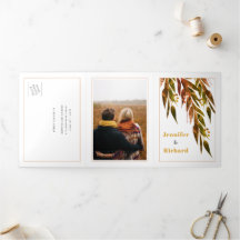 Eukalyptus-Zweig in Herbstfarben Herbsthochzeit