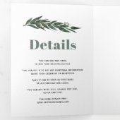 Eukalyptus Zweig mit Blätter Winterhochzeit Dreifach Gefaltete Einladung (Innen Erste Seite)