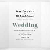 Eukalyptus Zweig mit Blätter Winterhochzeit Dreifach Gefaltete Einladung (Innenseite Mitte)