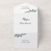 Eukalyptus-Zweig-Winterhochzeit All In One Einladung (Außenbereich)