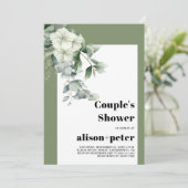 Eukalyptus-Zweige, Blume-Dusche Einladung (Stehend Vorderseite)