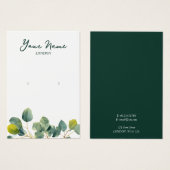 Eukalyptus zweiggrüne Ohrring-Grafikkarte (Vorne & Hinten)