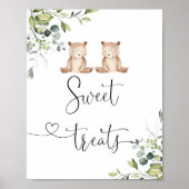 Eukalyptus-Zwillinge trägt Süßigkeiten und Leckere Poster (Vorne)