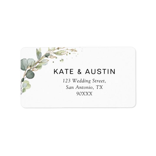 Eukalyptusadresse Adressaufkleber (Vorne)