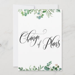 Eukalyptusänderung Pläne 3 Verspätete Hochzeit Einladung