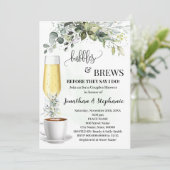 Eukalyptusblasen und Brews Kaffeemaschine Einladung (Stehend Vorderseite)