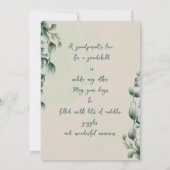 Eukalyptusblatt Großeltern Foto-Urlaubskarte Ankündigung (Rückseite)