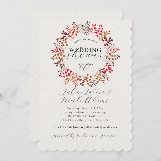 Eukalyptusblatt Wreath Wedding Empfang Einladung (Vorne/Hinten)