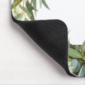 Eukalyptusblätter Botanischer Rahmen Grünpflanzen Mousepad (Ecke)
