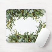 Eukalyptusblätter Botanischer Rahmen Grünpflanzen Mousepad (Mit Mouse)