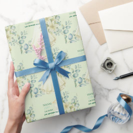 Eukalyptusblätter Grün Hochzeit Willkommensschild Geschenkpapier