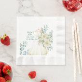 Eukalyptusblätter Grün Hochzeit Willkommensschild Serviette (Beispiel)