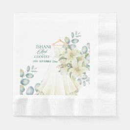Eukalyptusblätter Grün Hochzeit Willkommensschild Serviette