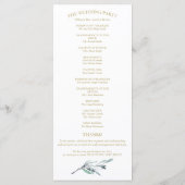 Eukalyptusblätter Grün Hochzeitsprogramme 4x9 Programm (Rückseite)