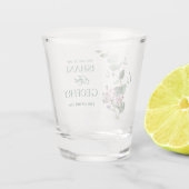 Eukalyptusblätter Grüne Hochzeit  Schnapsglas (Rückseite)