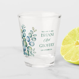 Eukalyptusblätter Grüne Hochzeit Schnapsglas