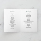 Eukalyptusblätter modernes Hochzeitsprogramm  Programm (Innenseite)