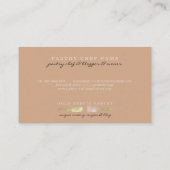 Eukalyptusblättriger Spatel rustikal braun Visitenkarte (Rückseite)