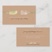 Eukalyptusblättriger Spatel rustikal braun Visitenkarte (Vorne/Hinten)