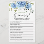 Eukalyptusblume über oder unter dem Brautparty (Rückseite)