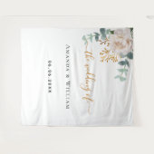 Eukalyptusblumenmonogramm Wandteppich (Vorderseite (Horizontal))