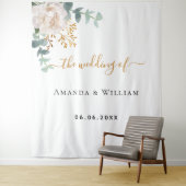 Eukalyptusblumenmonogramm Wandteppich (Beispiel)