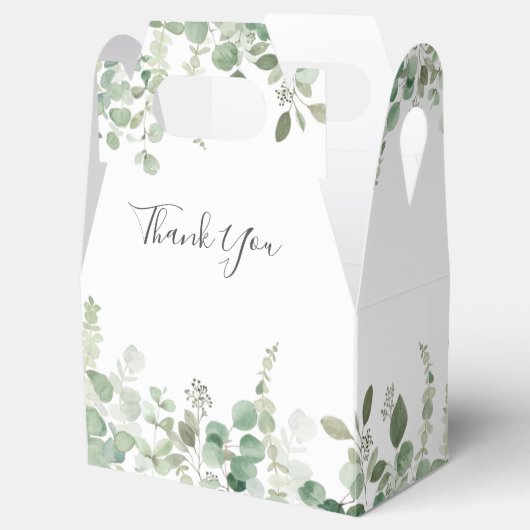 Eukalyptusblütendose Aquarell Gastgeschenk Hochzei Geschenkschachtel (Geöffnet)