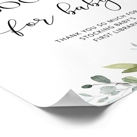 Eukalyptusbücher für Kleinkinder Poster (Ecke)