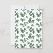 Eukalyptusdiagonale UAWG RSVP Karte (Rückseite)