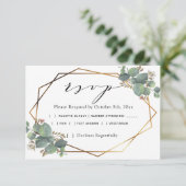 Eukalyptusdiagonale UAWG RSVP Karte (Stehend Vorderseite)