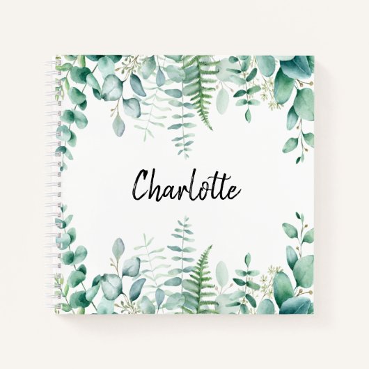 Eukalyptusfarne Notizblock (Vorderseite)