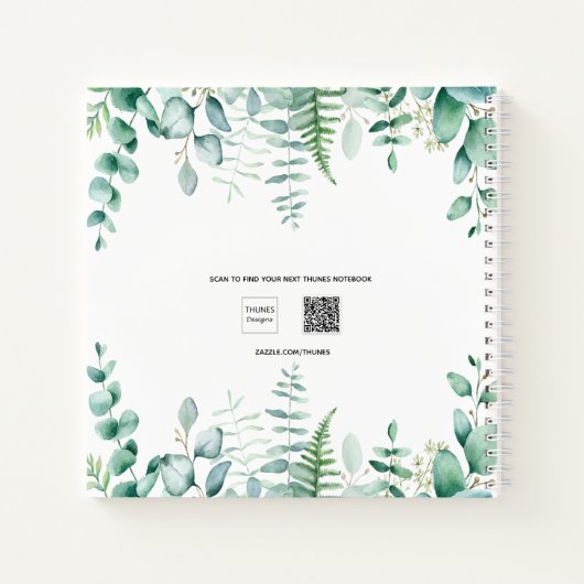 Eukalyptusfarne Notizblock (Rückseite)