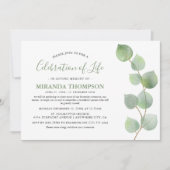 Eukalyptusfeier im Wasser Einladung (Vorderseite)