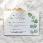 Eukalyptusfeier im Wasser Einladung