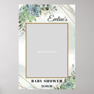 Eukalyptusgold Babydusche Foto prop Poster