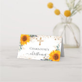 Eukalyptusgold-Glitzer Platzkarte (Rückseite)