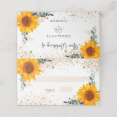 Eukalyptusgold-Glitzer Platzkarte (Außenseite Aufgefaltet)