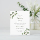 Eukalyptusgold-Kreuzung Taufen Einladung (Stehend Vorderseite)