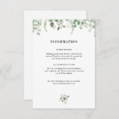 Eukalyptusgrün Begleitkarte (Vorne/Hinten)