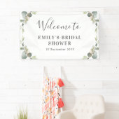 Eukalyptusgrün Brautparty Banner (Insitu)