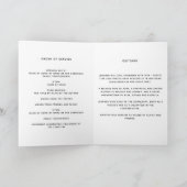 Eukalyptusgrün Foto elegantes Beerdigungsprogramm Dankeskarte (Innenseite)